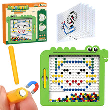Load image into Gallery viewer, Koolbitz Magnetic Art Board for Kids - Interactive Magnetic Bead Drawing Pad with Design Templates and Stylus Pen, STEM Educational Toy for Creativity and Fine Motor Skill Development, Ages 3-8