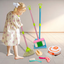 Load image into Gallery viewer, Koolbitz Interactive 7PCS Kids Cleaning Set with Simulation Vacuum Cleaner Robot - Includes Broom, Mop, Dustpan & More - Role Play Cleaning Toy for Kids Aged 3+ - Develops Responsibility & Motor Skill
