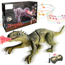 Load image into Gallery viewer, Koolbitz Interactive Remote Control Dinosaur Toy with Simulated Mist Spray, Realistic Roaring Sounds, LED Lights, Walking Dinosaur & Chomping Mouth- Lifelike T-Rex Robot Dinosaur for Kids