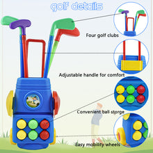 Load image into Gallery viewer, Koolbitz Kids Golf Club Set Toddler Sports Toy with 6 Colourful Balls, 4 Adjustable Clubs, 2 Practice Holes in Golf Suitcase with Handle – Indoor Outdoor Play Equipment for Boys Girls Age 3-6