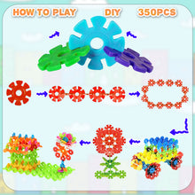 Load image into Gallery viewer, Snowflake Children's Plug-In Building Blocks, 350-Piece Construction Game with Colored Plastic Elements, Ideal Educational Toy for Boys and Girls