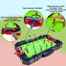 Load image into Gallery viewer, Koolbitz Football Table Interactive Games for Kids, Mini Tabletop Soccer for Indoor Play Pinball Football Desktop Arcade Table Game for Children Fun Gifts Boys & Girls