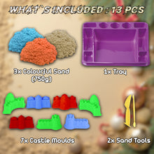 Load image into Gallery viewer, Koolbitz Magic Sand Play Set, Mold Amazing Sand Sculpts 750g with Box Accessories Shape Molds, Fun Gifts Toy for Boys & Girls, Make Your Own Craft Activity for Kids