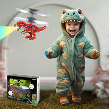 Load image into Gallery viewer, Koolbitz Flying Dinosaur Toy LED Light-Up Dragon Helicopter, Hand-Controlled USB Rechargeable Dino Drone, Indoor & Outdoor Play for Kids