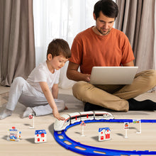 Load image into Gallery viewer, Koolbitz Electric Express Train Set for Kids 24-Piece Battery Operated Toy Train with Track, Tunnel, Signs, and Accessories | Fun Educational Playset for Boys and Girls Age 3+
