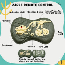 Load image into Gallery viewer, Koolbitz Interactive Remote Control Dinosaur Toy with Simulated Mist Spray, Realistic Roaring Sounds, LED Lights, Walking Dinosaur & Chomping Mouth- Lifelike T-Rex Robot Dinosaur for Kids