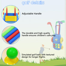 Load image into Gallery viewer, Koolbitz Kids Golf Club Set Toddler Sports Toy with 6 Colourful Balls, 4 Adjustable Clubs, 2 Practice Holes in Golf Suitcase with Handle – Indoor Outdoor Play Equipment for Boys Girls Age 3-6