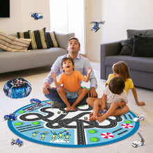 Load image into Gallery viewer, Kids 2 in 1 Carpet Playmat Rug & Rescue Vehicle Set Play Room Rug, City Pretend Play Cars and Toys Baby Toddler Kid Child Educational Ideal for Boys & Girls
