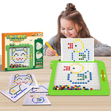 Load image into Gallery viewer, Koolbitz Magnetic Art Board for Kids - Interactive Magnetic Bead Drawing Pad with Design Templates and Stylus Pen, STEM Educational Toy for Creativity and Fine Motor Skill Development, Ages 3-8