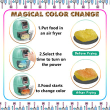 Load image into Gallery viewer, Koolbitz Kids Interactive Air Fryer Kitchen Playset – Realistic Light & Sound Cooking Toy with Color-Changing Food, Movable Knobs, Utensils & Accessories – Educational Role Play Cooking Set