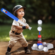 Load image into Gallery viewer, Koolbitz  Baseball sets with Launcher Kids' Tee ball Toy Sets with Adjustable & Fixed Pillar Baseball bat Garden Toys Target and Ejector Batting Adaptable Height Outdoor Game