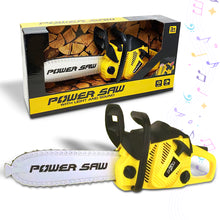 Load image into Gallery viewer, Koolbitz Toy Chainsaw for Kids, Electric Realistic Children Play Toy with Sound Pretend Play Outdoor Lawn Toy Chain Saw for Toddlers Best Birthday Gifts for Children Battery Operated Yellow