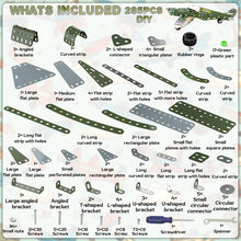Load image into Gallery viewer, Koolbitz STEM Model Fighter Plane Building Kit Construction & Inbuild Plane with Real Tools ids Learning & Developing Engineering Skills Toys Birthday Gift for Boys Girls Ages 6+ (258 Pcs)