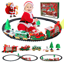 Load image into Gallery viewer, Koolbitz Deluxe Christmas Train Set Festive Holiday Locomotive with Sound, Lights, Tracks, 22-Piece Model Train Kit for Decoration and Play, Perfect for Under the Tree and Seasonal Display