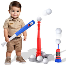 Load image into Gallery viewer, Koolbitz  Baseball sets with Launcher Kids' Tee ball Toy Sets with Adjustable & Fixed Pillar Baseball bat Garden Toys Target and Ejector Batting Adaptable Height Outdoor Game