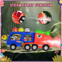 Load image into Gallery viewer, Koolbitz Dino Carrier Truck Toy Playset for Interactive Transport with Lights and Sounds, Development Educational Toy for Boys and Girls Kids Ages 3-6 Gift for Birthday & Christmas