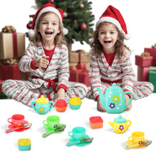 Load image into Gallery viewer, Kids Multicolor Tea Set Party Set with Dessert Candy Muffin Toys Including Cups & Plates, BPA Free PVC Free Teapot, For Little Girls Enhance Child Skills (22Pcs)