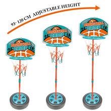 Load image into Gallery viewer, Koolbitz Junior Basketball Hoop with Ball, Pump Portable Basketball Hoop for Kids Teenagers Youth and Adults with Large Base Stand Goals Indoor Outdoor Play