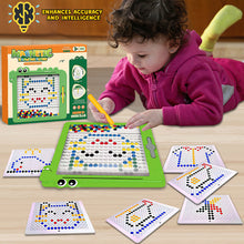 Load image into Gallery viewer, Koolbitz Magnetic Art Board for Kids - Interactive Magnetic Bead Drawing Pad with Design Templates and Stylus Pen, STEM Educational Toy for Creativity and Fine Motor Skill Development, Ages 3-8