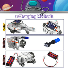 Load image into Gallery viewer, Koolbitz Kids Solar Space Set Educational Learning Science Toy for Children Solar Powered 6 in 1 Robot Kit for Boys & Girls Research & Exploration Adventures Space Playset
