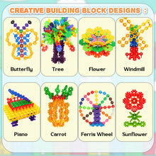 Load image into Gallery viewer, Snowflake Children's Plug-In Building Blocks, 350-Piece Construction Game with Colored Plastic Elements, Ideal Educational Toy for Boys and Girls