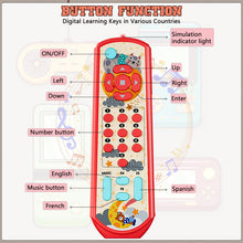 Load image into Gallery viewer, Koolbitz Interactive Musical Rec TV Remote Toy for Toddlers – Educational Multi-Language Learning Toy with Light and Sound Effects – Sensory Toys Perfect for Babies and Toddlers