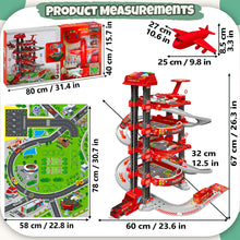 Load image into Gallery viewer, Koolbitz Kids Car Parking Lot 4 Floors of Parking Lot Pretend Play Toy for Children Educational Signs & Light Sound with Lift Parking Toy Indoor Perfect Parking Play Toy for Boys & Girls