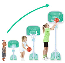Load image into Gallery viewer, Adjustable Metal HOOP STAND Basketball Set pump Ball Height 210cm