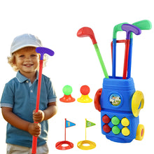 Load image into Gallery viewer, Koolbitz Kids Golf Club Set Toddler Sports Toy with 6 Colourful Balls, 4 Adjustable Clubs, 2 Practice Holes in Golf Suitcase with Handle – Indoor Outdoor Play Equipment for Boys Girls Age 3-6