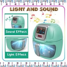 Load image into Gallery viewer, Koolbitz Kids Interactive Air Fryer Kitchen Playset – Realistic Light & Sound Cooking Toy with Color-Changing Food, Movable Knobs, Utensils & Accessories – Educational Role Play Cooking Set