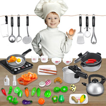 Load image into Gallery viewer, Koolbitz Baby Pretend Play Toys Simulation Kitchen Utensils Cookware Pot Pan Sets Kids Pretend Cook Kits Toys for Children Gift Includes BBQ oven, Pan, Boiling Pot, Kettle, Pressure Cooker