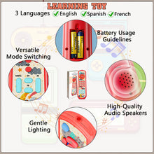 Load image into Gallery viewer, Koolbitz Interactive Musical Rec TV Remote Toy for Toddlers – Educational Multi-Language Learning Toy with Light and Sound Effects – Sensory Toys Perfect for Babies and Toddlers