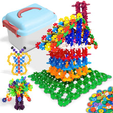 Load image into Gallery viewer, Snowflake Children's Plug-In Building Blocks, 350-Piece Construction Game with Colored Plastic Elements, Ideal Educational Toy for Boys and Girls
