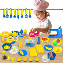 Load image into Gallery viewer, Koolbitz 44PCs Kitchen Playset for Kids with Blender, Cooking Utensils, and Pretend Food Accessories – Safe, BPA-Free Educational Role Play Toy Set for Boys & Girls Aged 3 and Above