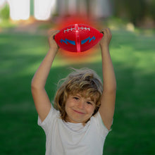 Load image into Gallery viewer, Koolbitz Illuminated LED Soft Foam Rugby Ball - Night Glow Sports Equipment, Compact and Portable Light-Up Rugby for Safe and Fun Indoor & Outdoor Play, for Kids