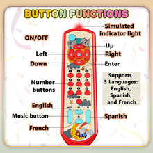 Load image into Gallery viewer, Koolbitz Baby Sensory Toy Set, Musical Yellow Phone and Red Remote Control, Animal Sounds and Lights, Language Learning Toy for Infants and Toddlers