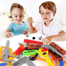 Load image into Gallery viewer, Koolbitz Kids Children Pretend Play Tools Construction Toy Set Pretend Role Play Tool Toys with Helmet Drill Chainsaw Hamer and More Kids Tool Set