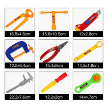 Load image into Gallery viewer, Koolbitz Kids Children Pretend Play Tools Construction Toy Set Pretend Role Play Tool Toys with Helmet Drill Chainsaw Hamer and More Kids Tool Set