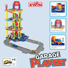 Load image into Gallery viewer, Koolbitz Kids Parking Lot Garage Toy Set for Kids, Race Car Ramp Track Toy for 5 6 7 Year Old 4-Story Parking Playset Preschool Car Games Toys for Kids Vehicle Playsets