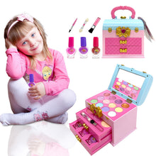 Load image into Gallery viewer, Koolbitz Kids Real Makeup Set Washable Makeup Beauty Set, Real Makeup Kit Washable Girls & Role Play Make Up Se Little Princess, Cosmetic Play Kit with Carry Case, Gifts Box, 3/4/5 + years