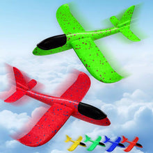 Load image into Gallery viewer, Catapult Airplane Toy, Large Hand Throw Foam Glider Plane, Flying Toy for Kids, Outdoor Sport Gift (Pack of 2 Random Colours)