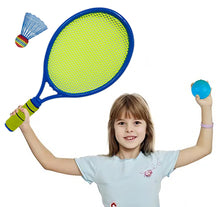 Load image into Gallery viewer, Koolbitz Children Kids Tennis Set 2 Rackets with Ball and Shuttlecock Kids Badminton Set Summer Indoor Outdoor Kids Play Garden