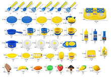Load image into Gallery viewer, 43 Pieces Kitchen set Cooking Toys Dinner set Cutting Fruits Vegetables Pretend Play Food Playset
