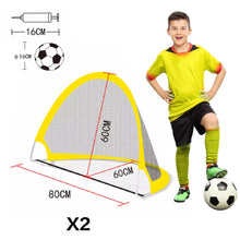 Load image into Gallery viewer, Foldable Pop Up Soccer Goal with Ball, Pump, 4 Pegs