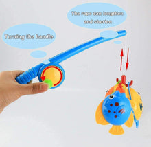 Load image into Gallery viewer, Koolbitz Bathtub Fishing Toys for Children Baby Bath Swimming Pool Fishing with Bath Shower Organizer Bag for Kids with Strong Suction Cups Summer Pool Game for kids
