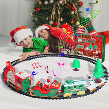 Load image into Gallery viewer, Koolbitz Deluxe Christmas Train Set Festive Holiday Locomotive with Sound, Lights, Tracks, 22-Piece Model Train Kit for Decoration and Play, Perfect for Under the Tree and Seasonal Display
