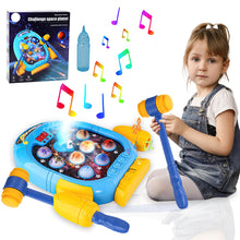 Load image into Gallery viewer, Koolbitz Interactive Spaceship Game Machine - Electric Arcade with Music, Lights &amp; Water Effects - Fun Educational Toy for Kids, Includes 2 Hammers &amp; Water Dropper
