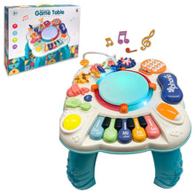 Load image into Gallery viewer, Koolbitz Kids Fun Musical Activity Table Toy Musical Educational Learning Baby Toy Table Multifunctional Musical Blue Puzzle Table for Children Indoor Fun Play Gift for Toddlers
