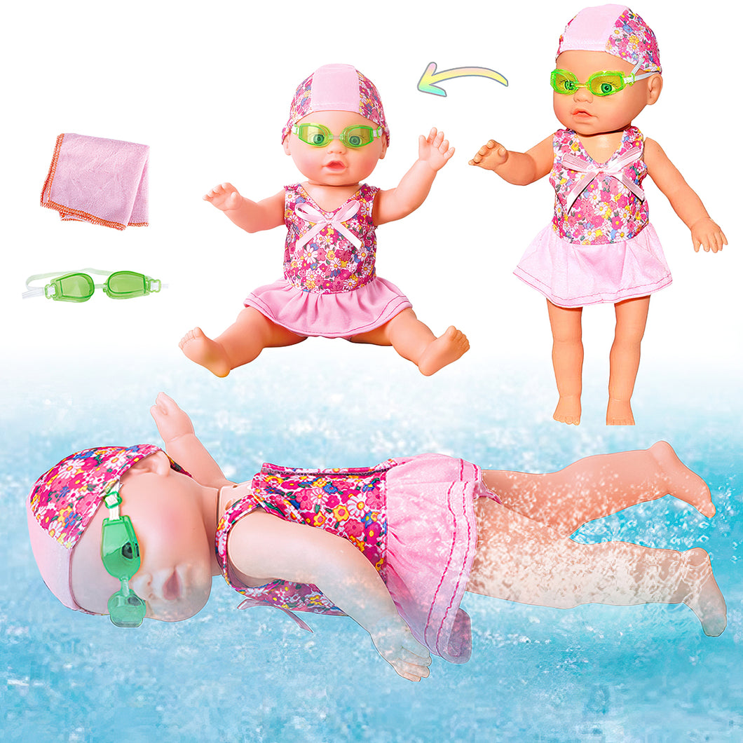 Koolbitz Realistic Electric Swimming Doll with Accessories Bath Waterproof Toy for Kids with Movable Limbs Kids Floating Bath Toy for Boys and Girls, Water Toys for Toddlers