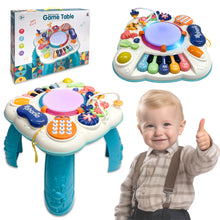 Load image into Gallery viewer, Koolbitz Kids Fun Musical Activity Table Toy Musical Educational Learning Baby Toy Table Multifunctional Musical Blue Puzzle Table for Children Indoor Fun Play Gift for Toddlers
